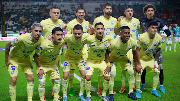 Jugadores del América previo al juego ante León.
