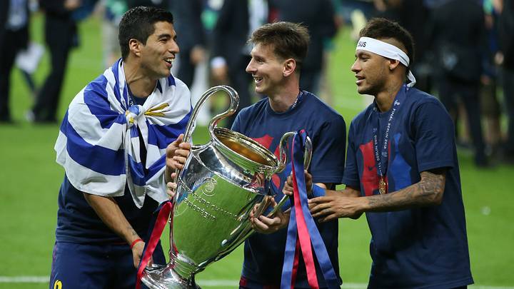 Luis Suarez, Lionel Messi, Neymar Jr., Barcelona Luis Suarez, Lionel Messi, Neymar Jr., Barcelona