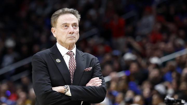 Mar 27, 2026; Washington, DC, USA; St. John's Red Storm head coach Rick Pitino reacts in the first half during a Sweet Sixteen game of the East Regional of the men's 2026 NCAA Tournament at Capital One Arena. Mandatory Credit: Amber Searls-Imagn Images