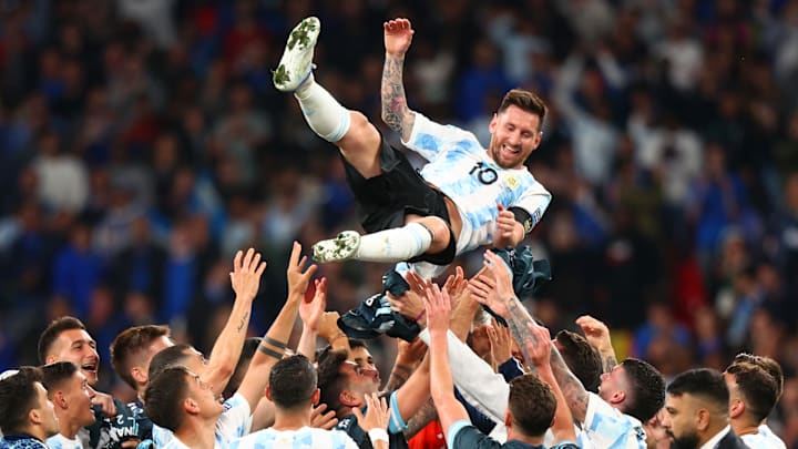Lionel Messi celebró el título de la Finalissima contra Italia 