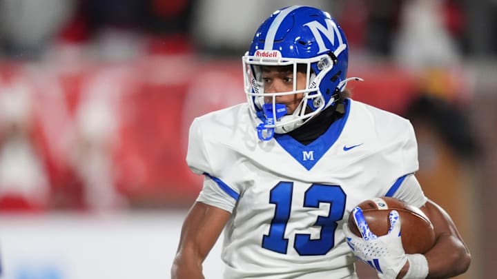 McCallie's Loia Valade (13) on the kickoff return during the TSSAA Division II-AAA high school football championship game against Baylor on Thursday, Dec. 5, 2024, in Chattanooga, Tenn.