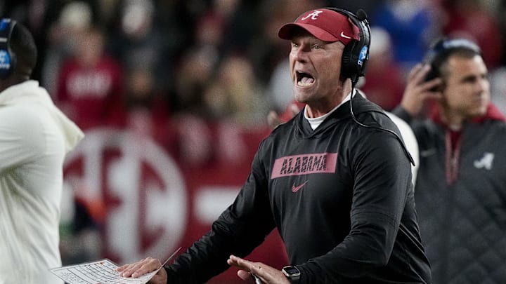 Alabama Crimson Tide head coach Kalen DeBoer