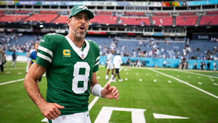 New York Jets quarterback Aaron Rodgers blasted offseason reporting that alleged locker room disarray.
