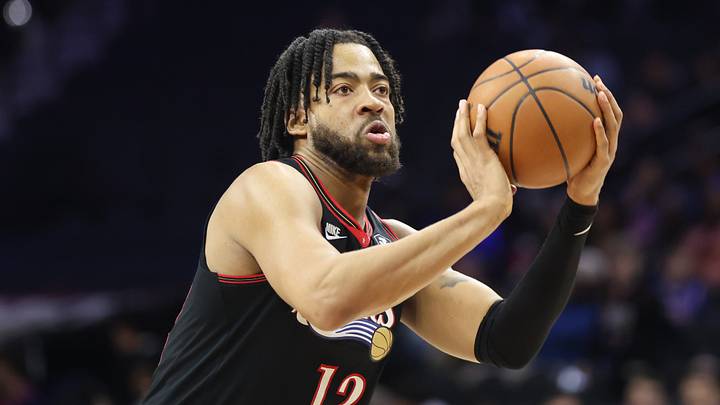 Philadelphia 76ers forward Trendon Watford (12) shoots against the San Antonio Spurs during the fourth quarter at Xfinity Mobile Arena on Mar. 3, 2026. Philadelphia 76ers forward Trendon Watford (12) shoots against the San Antonio Spurs during the fourth quarter at Xfinity Mobile Arena on Mar. 3, 2026.
