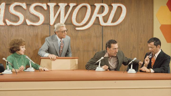 Jack Klugman (Oscar Madison) and Tony Randall (Felix Unger) appear on "Password" in a 1972 episode of 'The Odd Couple,' hosted by Allen Ludden with Betty White as a guest.