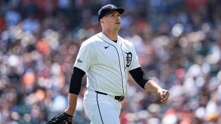 Detroit Tigers pitcher Tarik Skubal (29) walks off the field for pitching change during the seventh inning against Milwaukee Brewers at Comerica Park in Detroit on Thursday, April 23, 2026. Detroit Tigers pitcher Tarik Skubal (29) walks off the field for pitching change during the seventh inning against Milwaukee Brewers at Comerica Park in Detroit on Thursday, April 23, 2026.