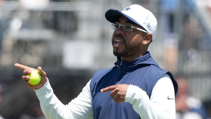 Dallas Cowboys defensive coordinator Christian Parker at training camp at River Ridge Playing Fields. 