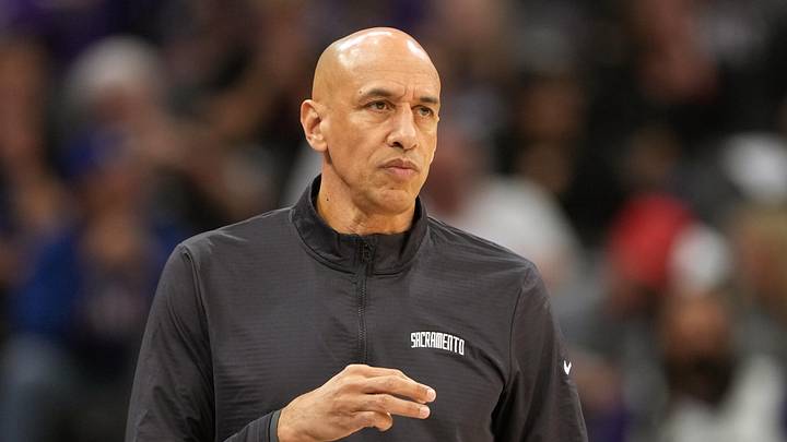 Apr 3, 2026; Sacramento, California, USA; Sacramento Kings head coach Doug Christie during the first quarter against the New Orleans Pelicans at Golden 1 Center. Apr 3, 2026; Sacramento, California, USA; Sacramento Kings head coach Doug Christie during the first quarter against the New Orleans Pelicans at Golden 1 Center.