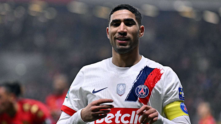 Achraf Hakimi avec le PSG en Coupe de France