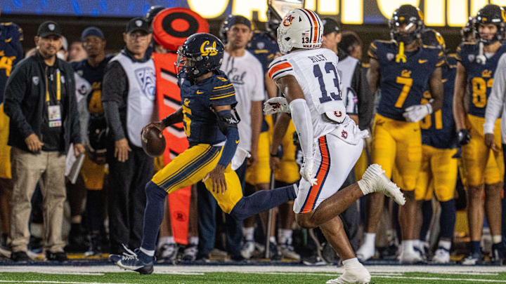 Sep 9, 2023; Berkeley, California, USA; California Golden Bears quarterback Sam Jackson V (5) rushes