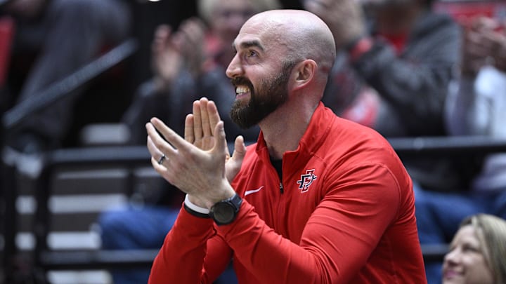 San Diego State Aztecs football coach Sean Lewis. San Diego State Aztecs football coach Sean Lewis.