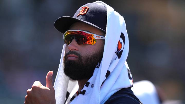 Detroit Tigers left fielder Riley Greene. Credit: Darren Yamashita-Imagn Images