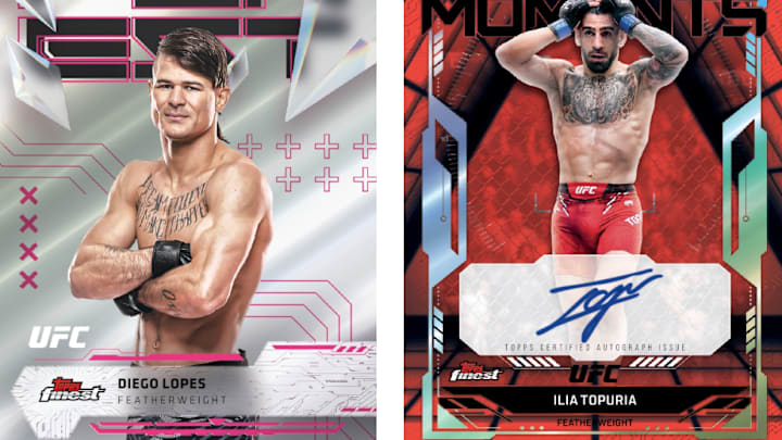 Diego Lopes and Ilia Topuria are among the stars in 2025 Topps Finest UFC