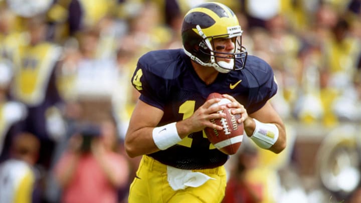 Unknown date 1997; Ann Arbor, MI, USA; Michigan Wolverines quarterback Brian Griese (14) in action during the 1997 season at Michigan Stadium. Mandatory Credit: Photo By Imagn Images Unknown date 1997; Ann Arbor, MI, USA; Michigan Wolverines quarterback Brian Griese (14) in action during the 1997 season at Michigan Stadium. Mandatory Credit: Photo By Imagn Images