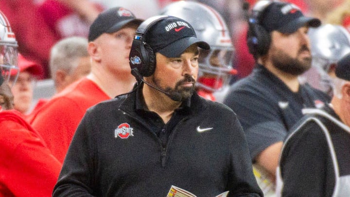 Ohio State Head Coach Ryan Day during the Indiana versus Ohio State Big Ten Championship football game at Lucas Oil Stadium on Saturday, Dec. 6, 2025.