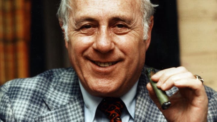 Unknown Date; Boston, MA, USA; FILE PHOTO; Boston Celtics former head coach Red Auerbach in his office during the mid 1980's. Mandatory Credit: Dick Raphael-Imagn Images