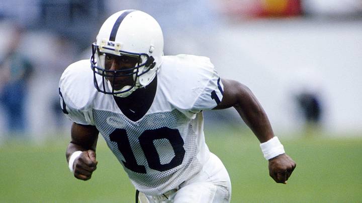Penn State Nittany Lions receiver Bobby Engram in action against the Tennessee Volunteers during the 1994 Citrus Bowl. Penn State Nittany Lions receiver Bobby Engram in action against the Tennessee Volunteers during the 1994 Citrus Bowl.