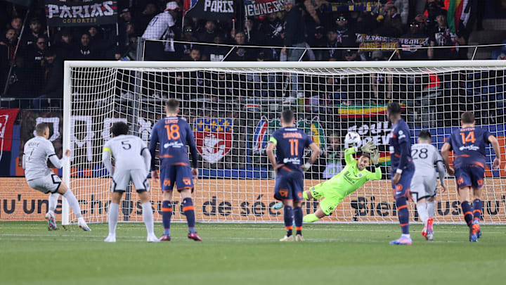 Kylian Mbappé a raté son penalty face au Montpellier HSC.