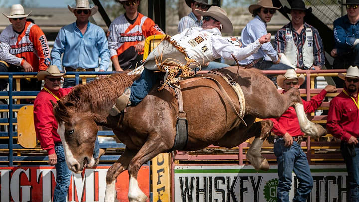 Kaycee Feild competing at Red Bluff, Cali. Kaycee Feild competing at Red Bluff, Cali.