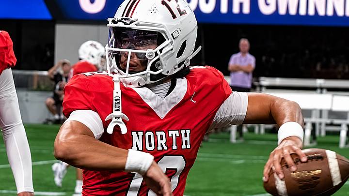 North Gwinnett quarterback Elam Rahman was nearly perfect 8-for-9 for 147 yards and three touchdowns in leading the Bulldogs to a 34-22 win over Grayson. North Gwinnett quarterback Elam Rahman was nearly perfect 8-for-9 for 147 yards and three touchdowns in leading the Bulldogs to a 34-22 win over Grayson.