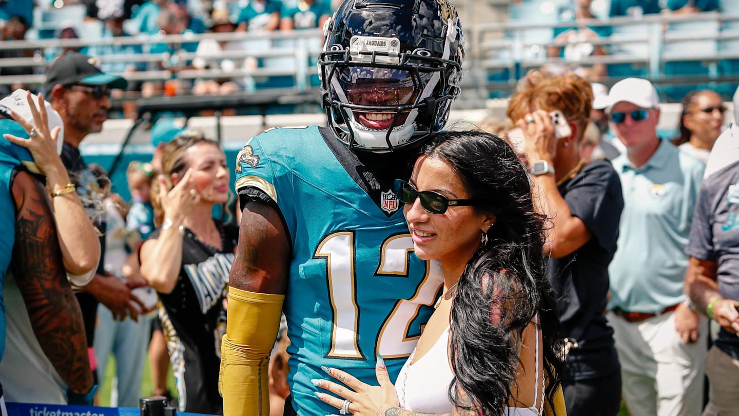 Travis Hunter’s wife Leanna shares dad-baby bonding for injured Jaguars star