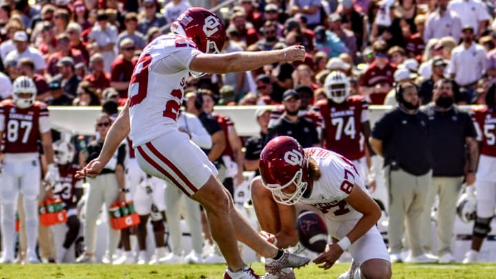 Oklahoma kicker Tate Sandell, punter Jacob Ulrich