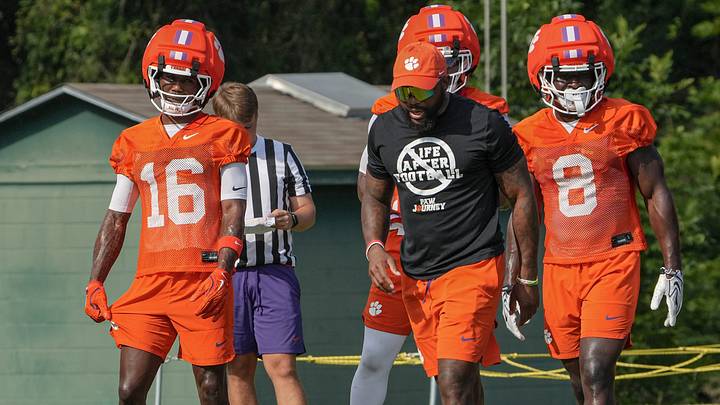 Clemson running back Chris Johnson Jr (16) ran a 4.28 in practice over the course of this summer. Clemson running back Chris Johnson Jr (16) ran a 4.28 in practice over the course of this summer.