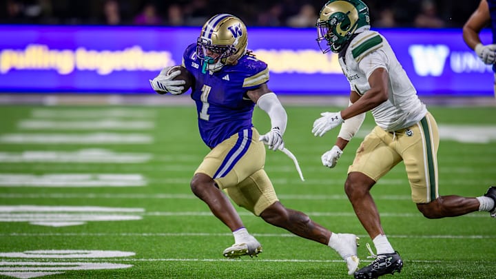 Jonah Coleman gets into the open against Colorado State.
