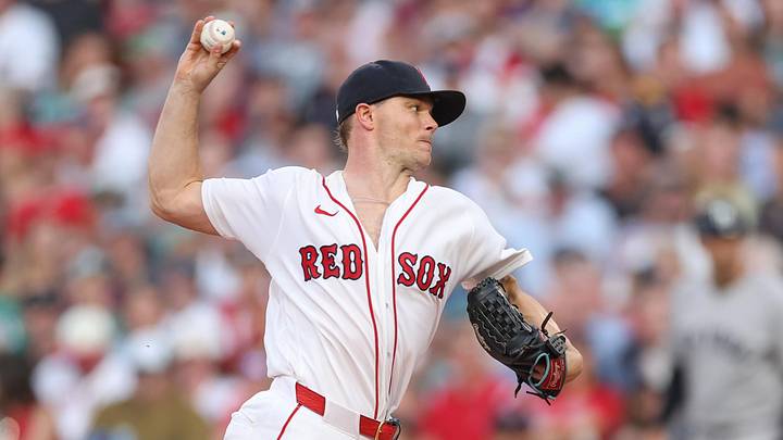 Jun 28, 2026; Boston, Massachusetts, USA; Boston Red Sox starting pitcher Sonny Gray (54) delivers a pitch during the second inning against the New York Yankees at Fenway Park. Mandatory Credit: Paul Rutherford-Imagn Images