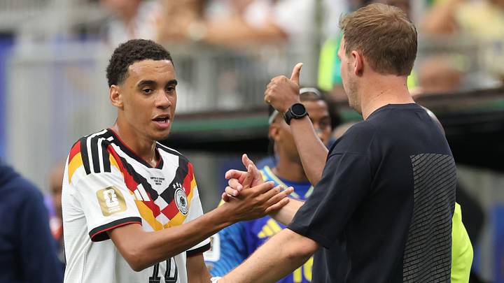Julian Nagelsmann wechselte Jamal Musiala in der 64. Minute aus Julian Nagelsmann wechselte Jamal Musiala in der 64. Minute aus