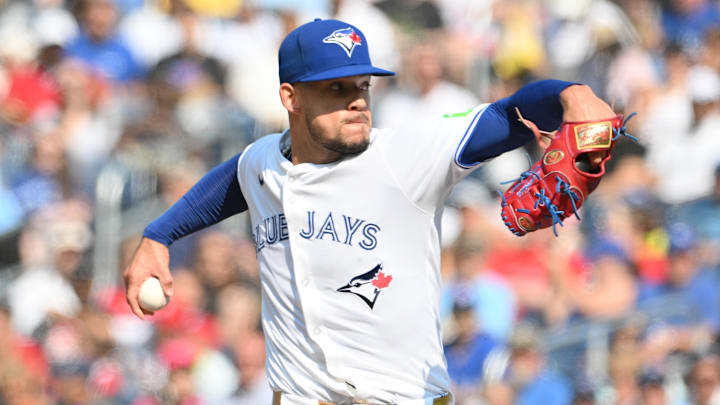 Toronto Blue Jays starting pitcher Jose Berrios delivers a pitch.