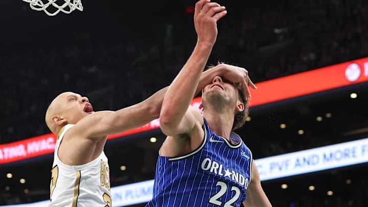 The Orlando Magic struggled to find their groove and their urgency in a shocking 113-108 loss to the Boston Celtics that dropped them to eighth in the Eastern Conference and a road game in the Play-In Tournament. The Orlando Magic struggled to find their groove and their urgency in a shocking 113-108 loss to the Boston Celtics that dropped them to eighth in the Eastern Conference and a road game in the Play-In Tournament.