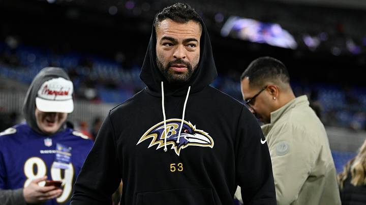 Nov 27, 2025; Baltimore, Maryland, USA; Baltimore Ravens linebacker Kyle Van Noy (53) before the game at M&T Bank Stadium. Mandatory Credit: Tommy Gilligan-Imagn Images