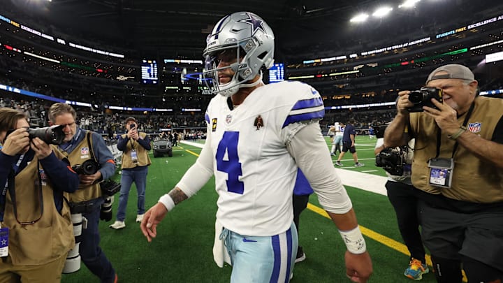 Dallas Cowboys quarterback Dak Prescott walks off the field against the Green Bay Packers after the 2024 NFC wild card game