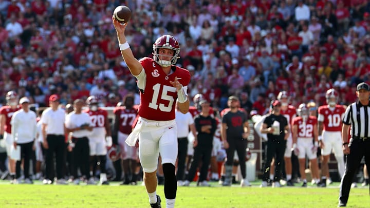 Ty Simpson and Alabama are favored against Auburn on Saturday.