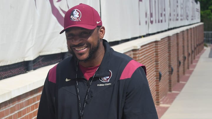 Florida State football and coaches players arrive for the fifth FSU spring football practice of the 2023 season on Thursday, March 23.

Patrick Surtain 1 Of 1