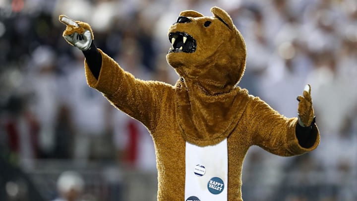 The Penn State Nittany Lions mascot during the fourth quarter against the Auburn Tigers at Beaver Stadium. The Penn State Nittany Lions mascot during the fourth quarter against the Auburn Tigers at Beaver Stadium.