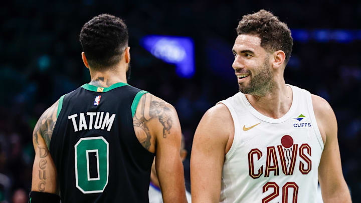 Jayson Tatum, Boston Celtics and Georges Niang, Cleveland Cavaliers