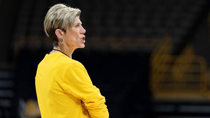 Iowa head coach Jan Jensen talks to her team Oct. 13, 2026 during an Iowa women’s basketball practice at Carver-Hawkeye Arena in Iowa City, Iowa. Iowa head coach Jan Jensen talks to her team Oct. 13, 2026 during an Iowa women’s basketball practice at Carver-Hawkeye Arena in Iowa City, Iowa.