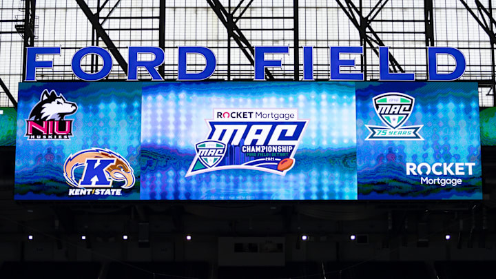 Dec 4, 2021; Detroit, MI, USA; A look inside the stadium before the game between the Kent State