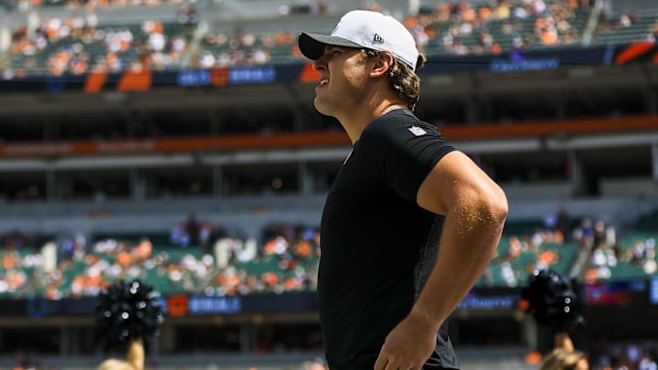 Aug 23, 2025; Cincinnati, Ohio, USA; Cincinnati Bengals defensive end Trey Hendrickson (91) walks onto the field before the game against the Indianapolis Colts at Paycor Stadium. Mandatory Credit: Katie Stratman-Imagn Images