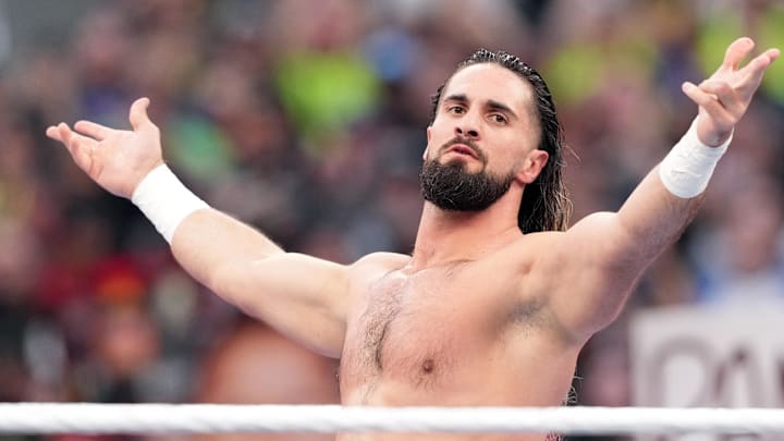 Apr 1, 2023; Inglewood, CA, USA; Seth Freakin    Rollins during Wrestlemania Night 1 at SoFi