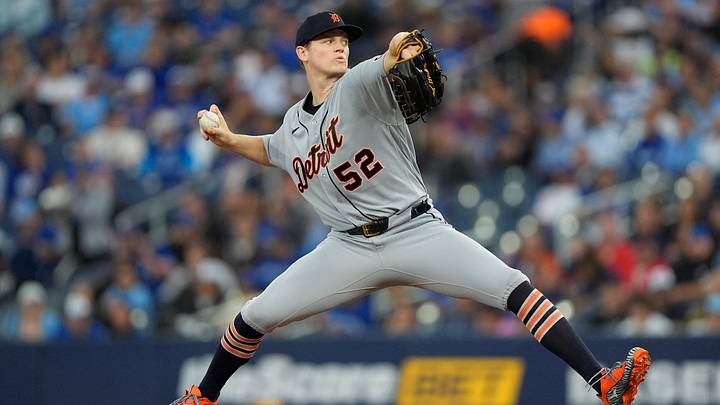Sep 14, 2026; Toronto, Ontario, CAN; Detroit Tigers starting pitcher Troy Melton (52) pitches to the Toronto Blue Jays during the first inning at Rogers Centre. Mandatory Credit: John E. Sokolowski-Imagn Images Sep 14, 2026; Toronto, Ontario, CAN; Detroit Tigers starting pitcher Troy Melton (52) pitches to the Toronto Blue Jays during the first inning at Rogers Centre. Mandatory Credit: John E. Sokolowski-Imagn Images