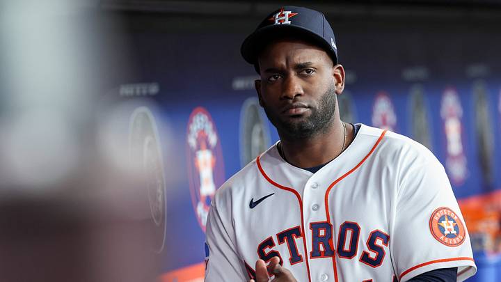Houston Astros left fielder Yordan Alvarez (44). Mandatory Credit: Troy Taormina-Imagn Images Houston Astros left fielder Yordan Alvarez (44). Mandatory Credit: Troy Taormina-Imagn Images