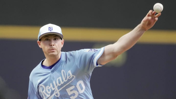 Kansas City Royals pitcher Kris Bubic (50) throws during the first inning of their game against the Milwaukee Brewers Monday, March 31, 2025 at American Family Field in Milwaukee, Wisconsin. Kansas City Royals pitcher Kris Bubic (50) throws during the first inning of their game against the Milwaukee Brewers Monday, March 31, 2025 at American Family Field in Milwaukee, Wisconsin.