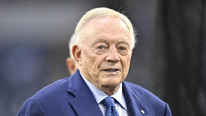 Dallas Cowboys owner Jerry Jones looks on before the game against the Green Bay Packers. Dallas Cowboys owner Jerry Jones looks on before the game against the Green Bay Packers.