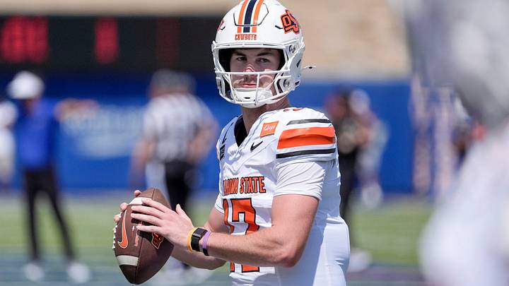 Oklahoma State quarterback Drew Mestemaker. Oklahoma State quarterback Drew Mestemaker.