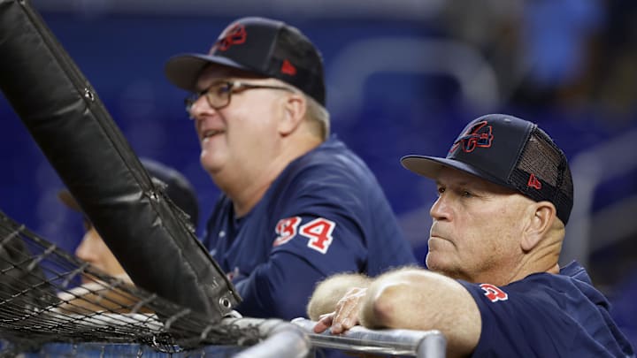 The Atlanta Braves have chosen to shuffle the offensive coaching staff for 2025 Mandatory Credit: Rhona Wise-Imagn Images
