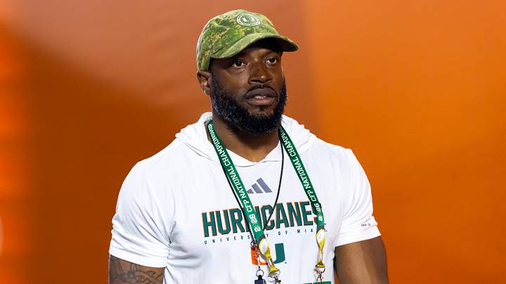 Jan 19, 2026; Miami Gardens, FL, USA; Miami Hurricanes director of sports performance Ervin Young against the Indiana Hoosiers during the College Football Playoff National Championship game at Hard Rock Stadium. Mandatory Credit: Mark J. Rebilas-Imagn Images Jan 19, 2026; Miami Gardens, FL, USA; Miami Hurricanes director of sports performance Ervin Young against the Indiana Hoosiers during the College Football Playoff National Championship game at Hard Rock Stadium. Mandatory Credit: Mark J. Rebilas-Imagn Images
