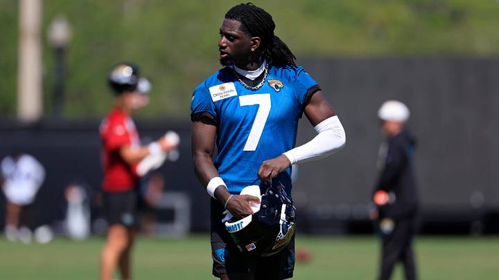 Jacksonville Jaguars wide receiver Brian Thomas Jr. (7) walks off the field during the third day of minicamp at the Miller Electric Center, Thursday, June 11, 2026, in Jacksonville, Fla.